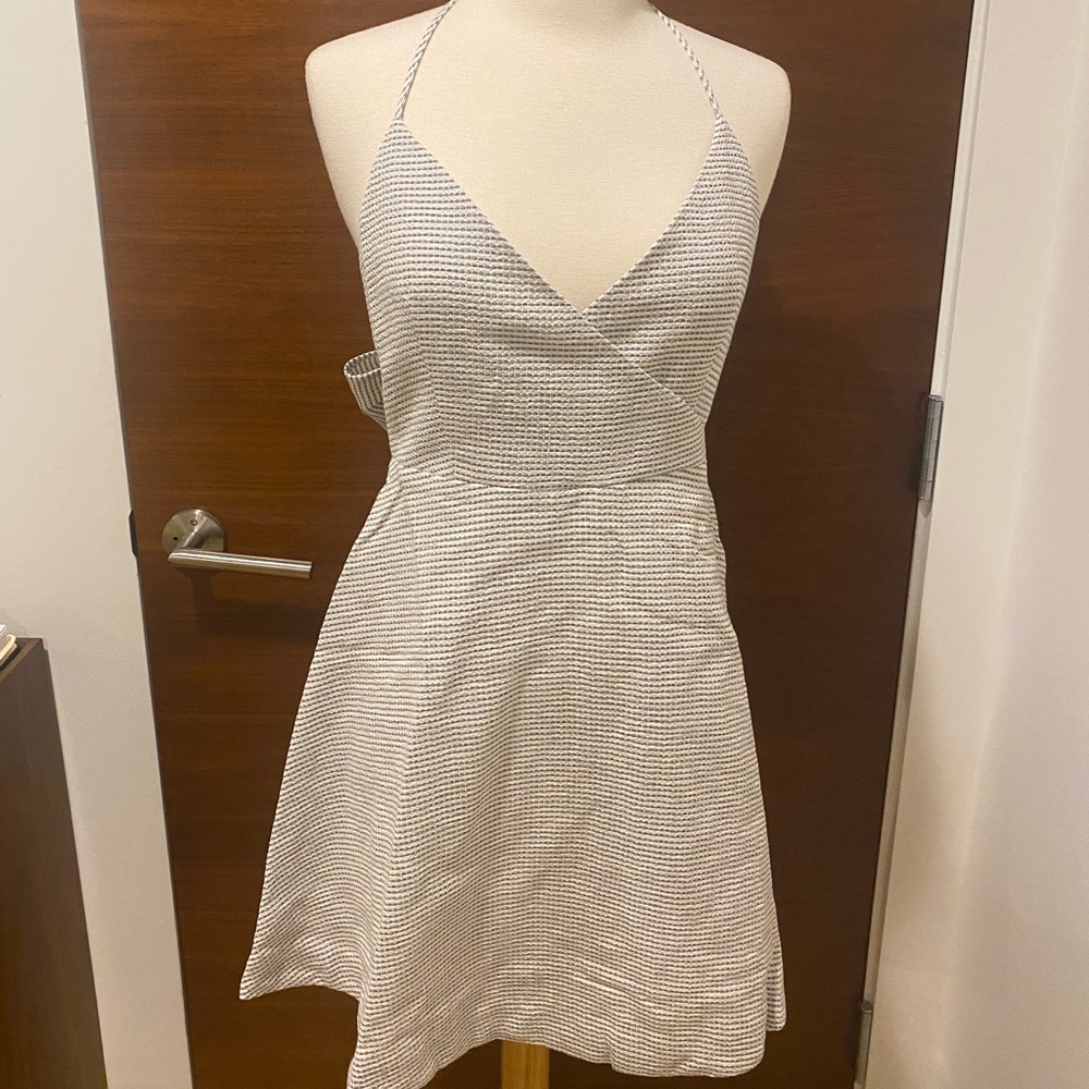 Casa Raki Seersucker Mini Dress